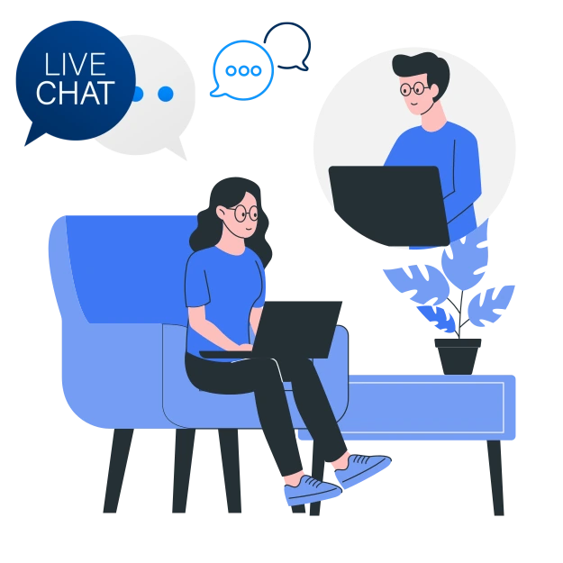 Live chat feature showcasing seamless team communication.